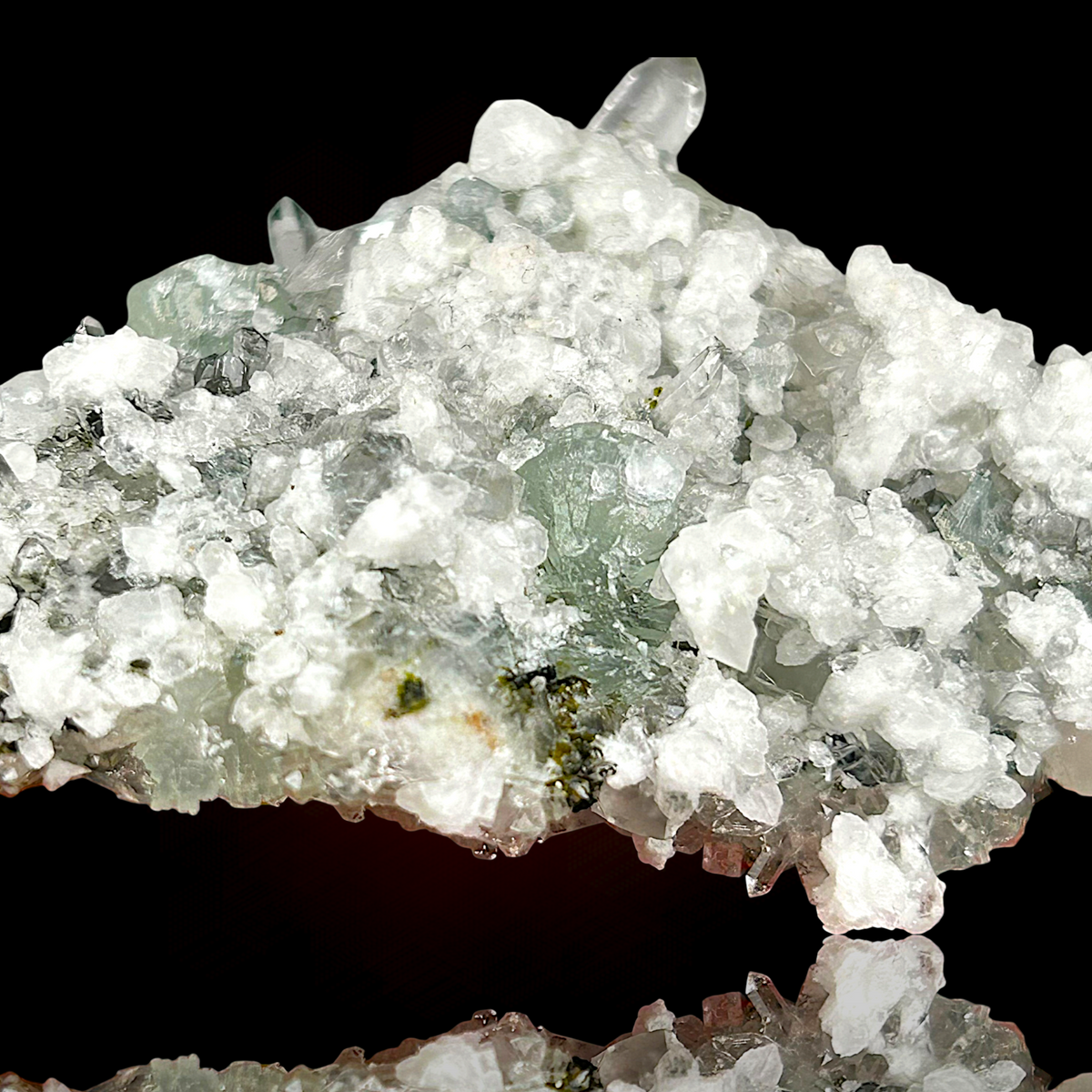 Apophyllite, Prehnite, Analcime, Pumpellyite, Calcite, Quartz - Tafelkop, Namibia