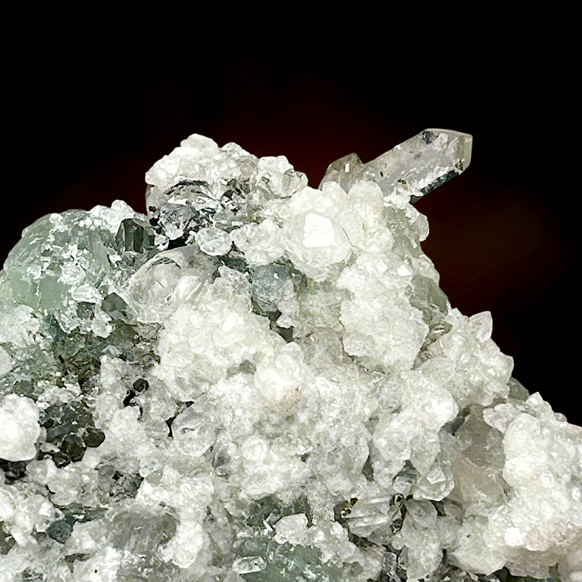 Apophyllite, Prehnite, Analcime, Pumpellyite, Calcite, Quartz - Tafelkop, Namibia