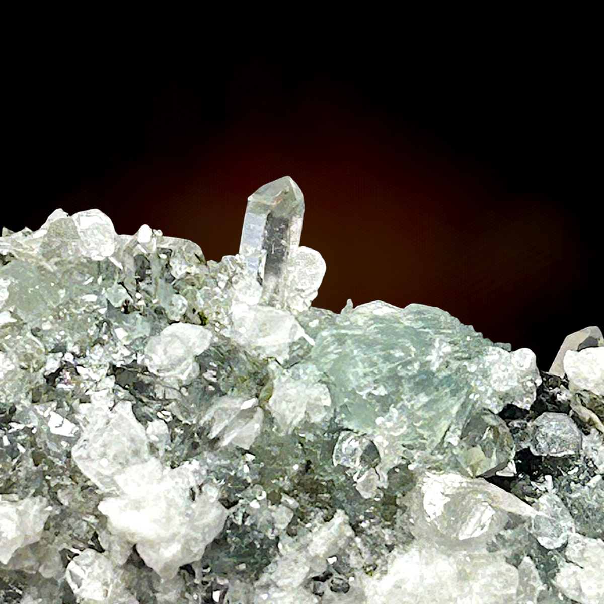 Apophyllite, Prehnite, Analcime, Pumpellyite, Calcite, Quartz - Tafelkop, Namibia