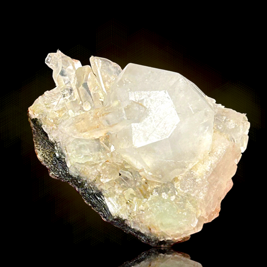 XXL Analcime, Prehnite, tabular Quartz - Tafelkop, Namibia