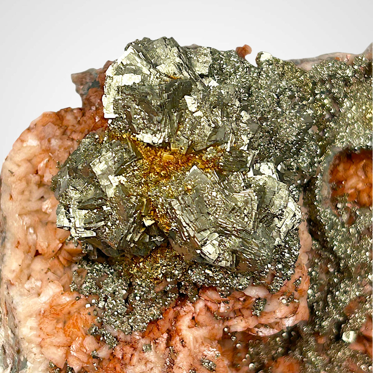 Pyrite, Dolomite - Schlema, Ore Mountains, Germany
