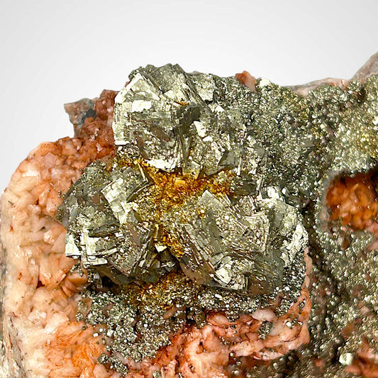 Pyrite, Dolomite - Schlema, Ore Mountains, Germany
