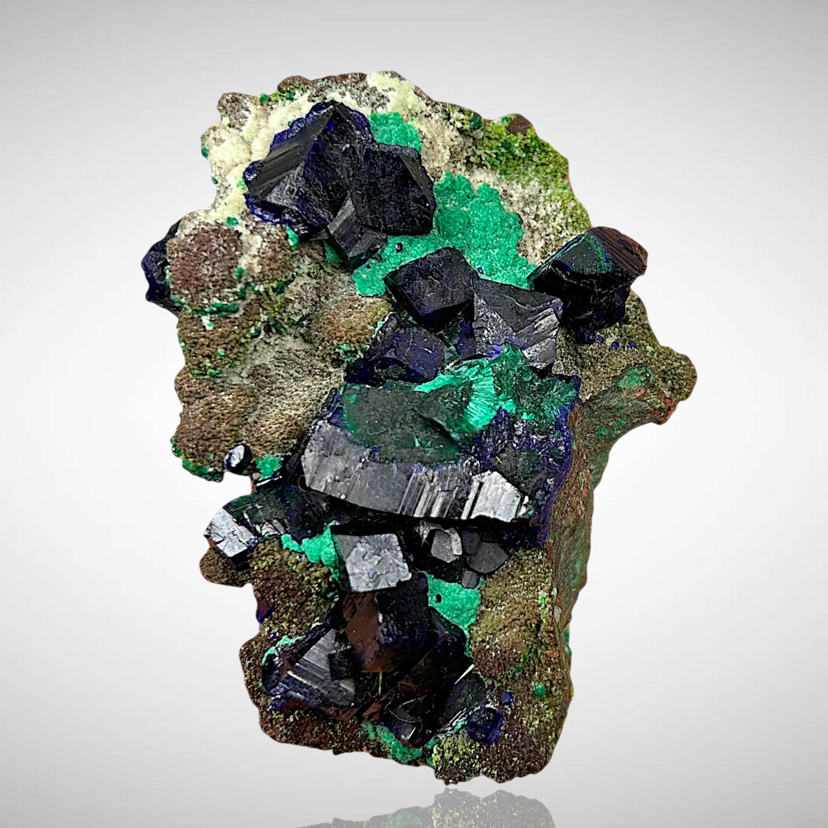 Tsumebit, Azurit, Arsentsumebit, Smithsonit, Cerussit - Tsumeb, Namibia