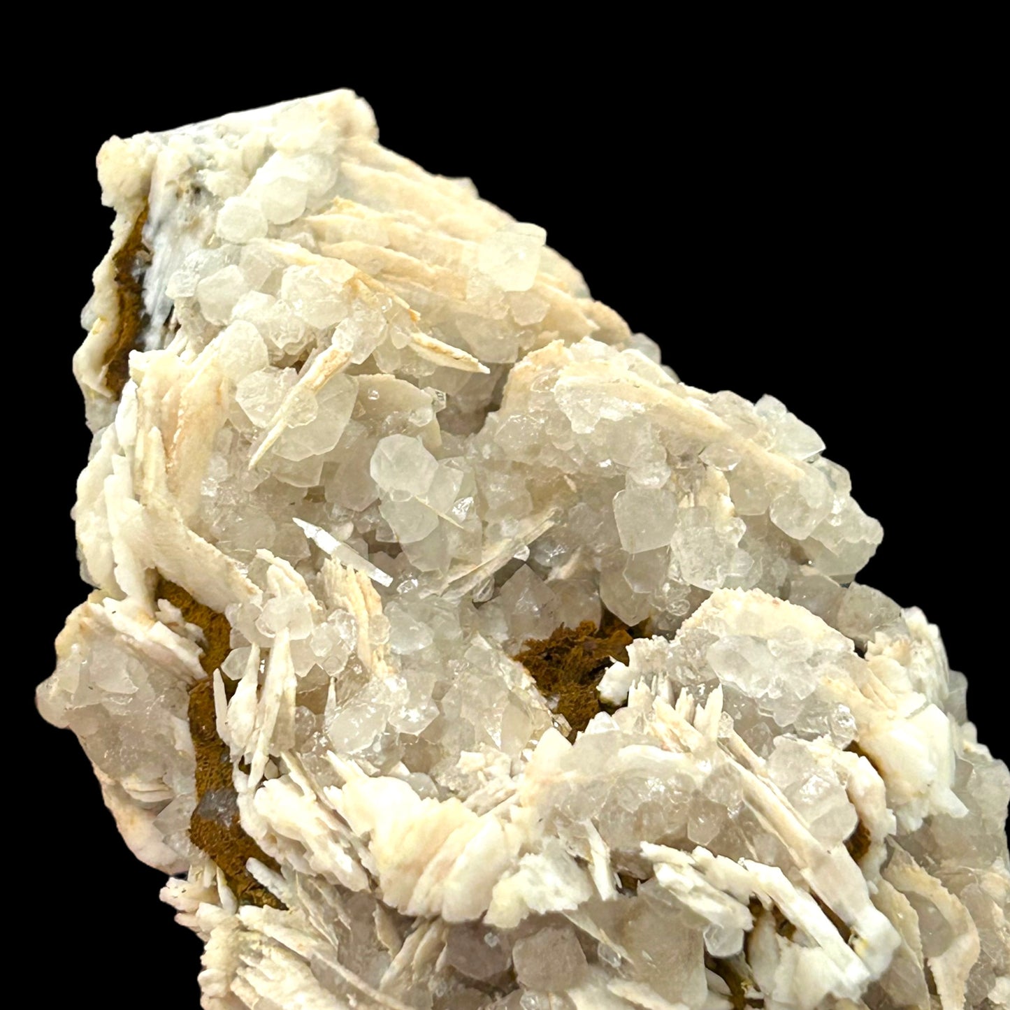 Quartz on Calcite/Quarz auf Calcit-Iberg, Harz