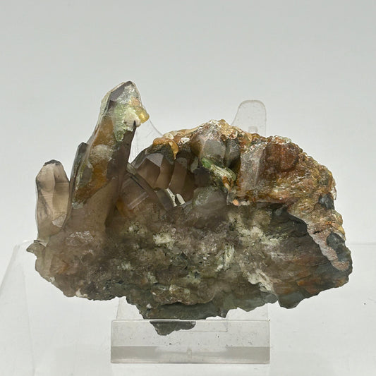 Hyalite on Smoky Quartz - Erongo, Namibia