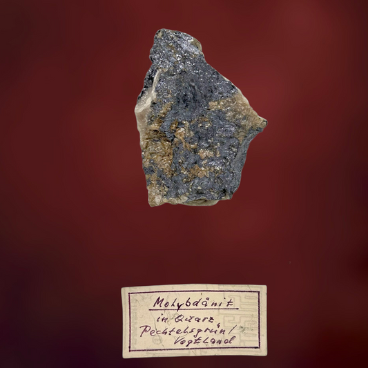 Molybdenite on Quartz - Vogtland, Germany
