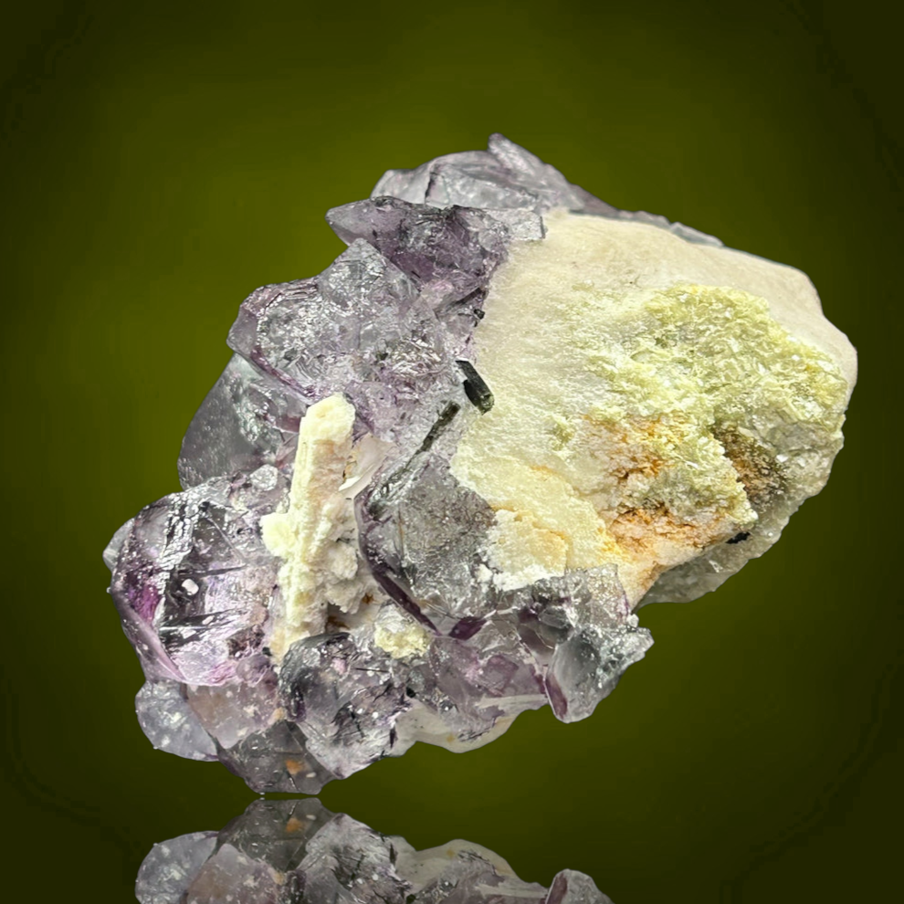 Fluorite & Microcline pseudomorph - Erongo, Namibia