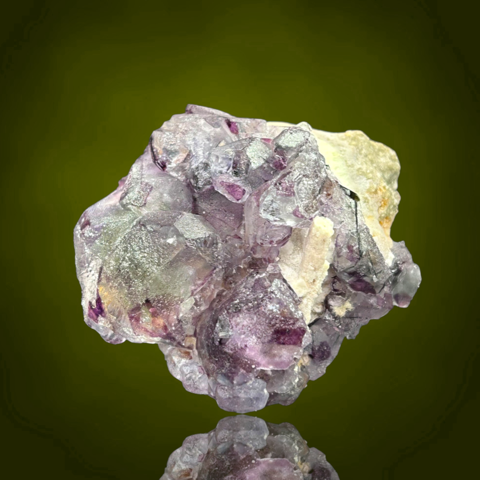 Fluorite & Microcline pseudomorph - Erongo, Namibia