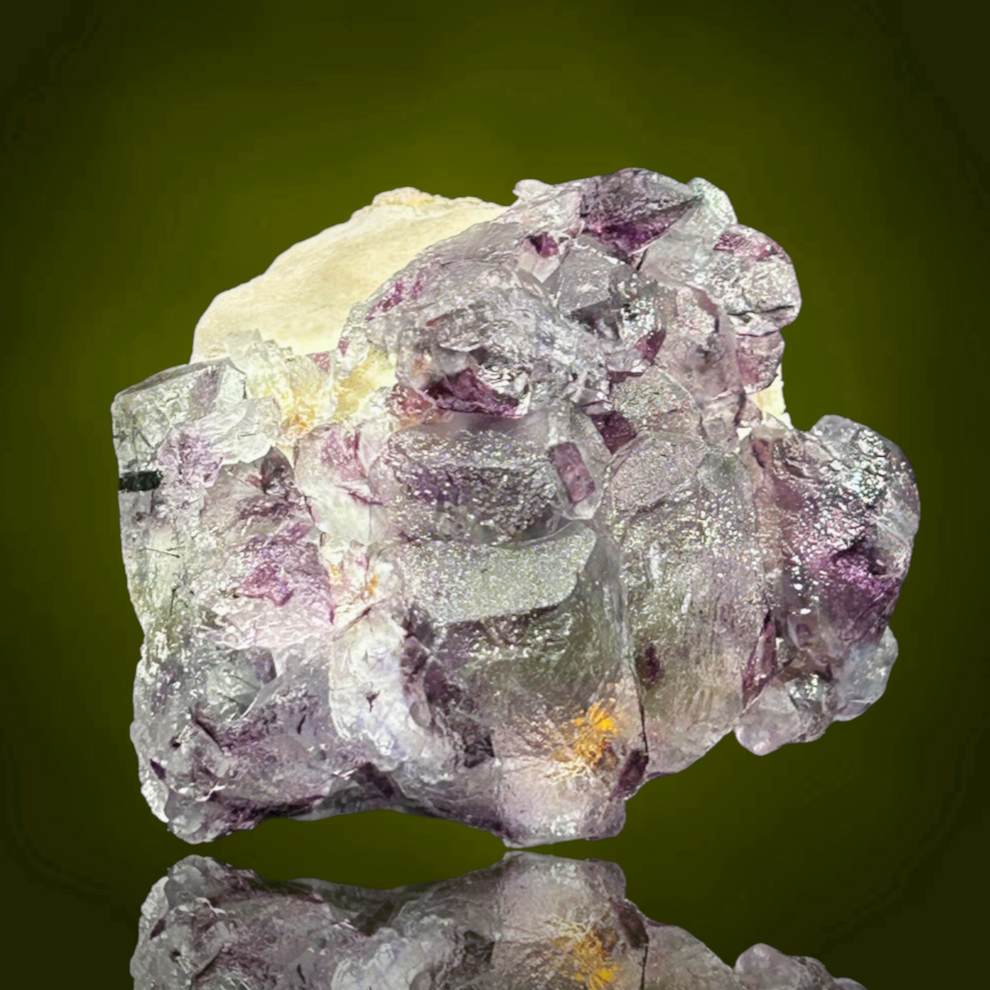 Fluorite & Microcline pseudomorph - Erongo, Namibia