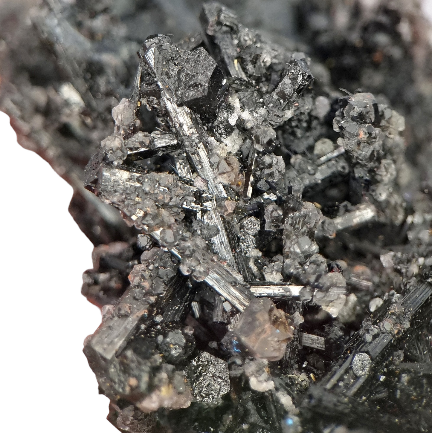 Schorl, Fluorite & Hyalite - Erongo, Namibia