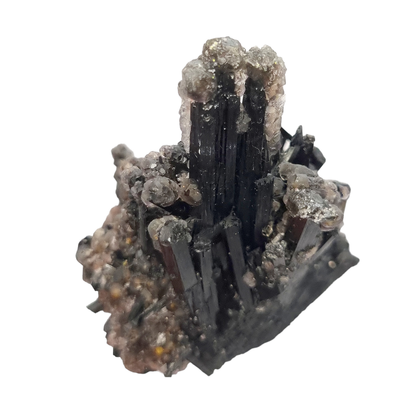 Schorl, Fluorite & Hyalite - Erongo, Namibia