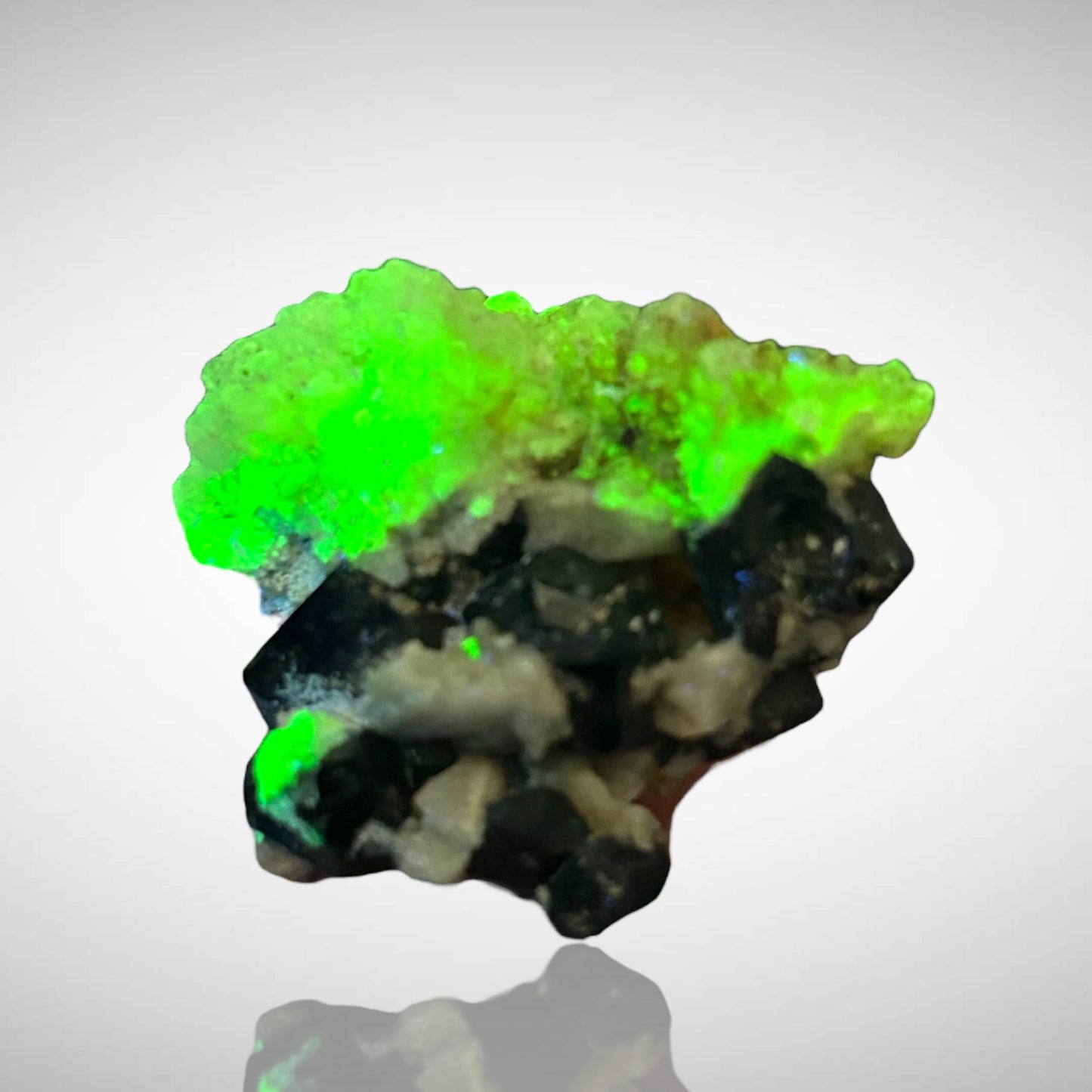 Hyalite on Schorl Tourmaline - Erongo, Namibia