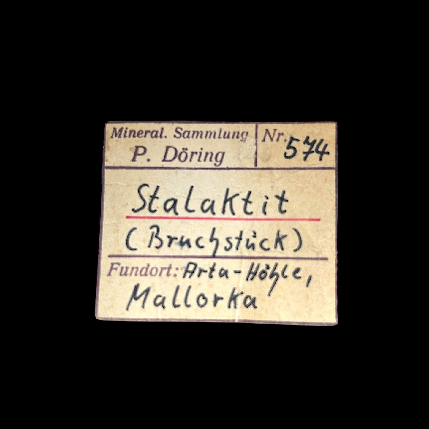 Stalactite - Arta Cave, Mallorca