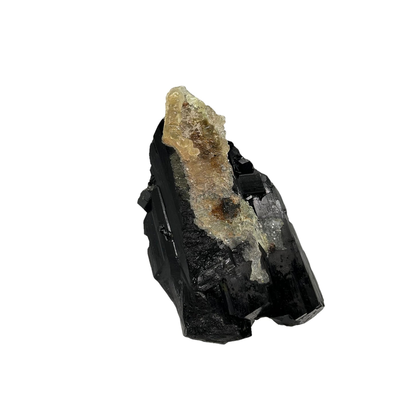 Hyalite on Schorl Tourmaline - Erongo, Namibia