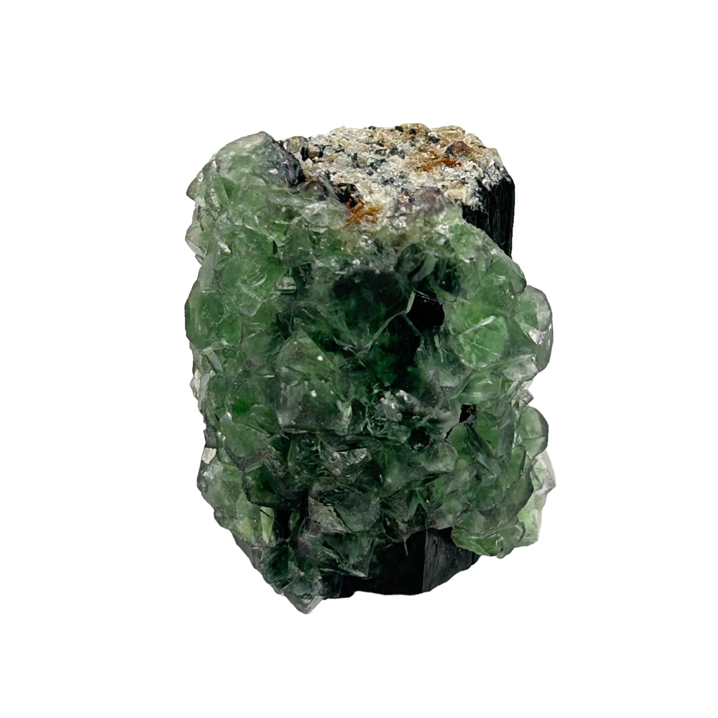 Fluorite on Schorl Tourmaline - Erongo, Namibia