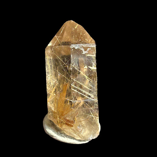 Natural quartz point with rutile star inclusion - Brazil