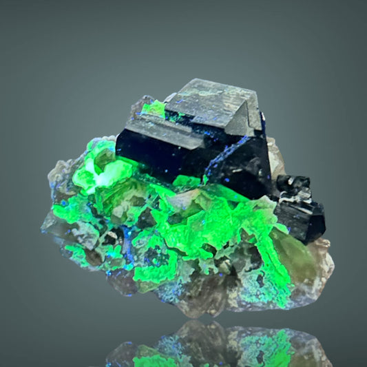 Schorl, Hyalit/e, Quarz - Erongo, Namibia