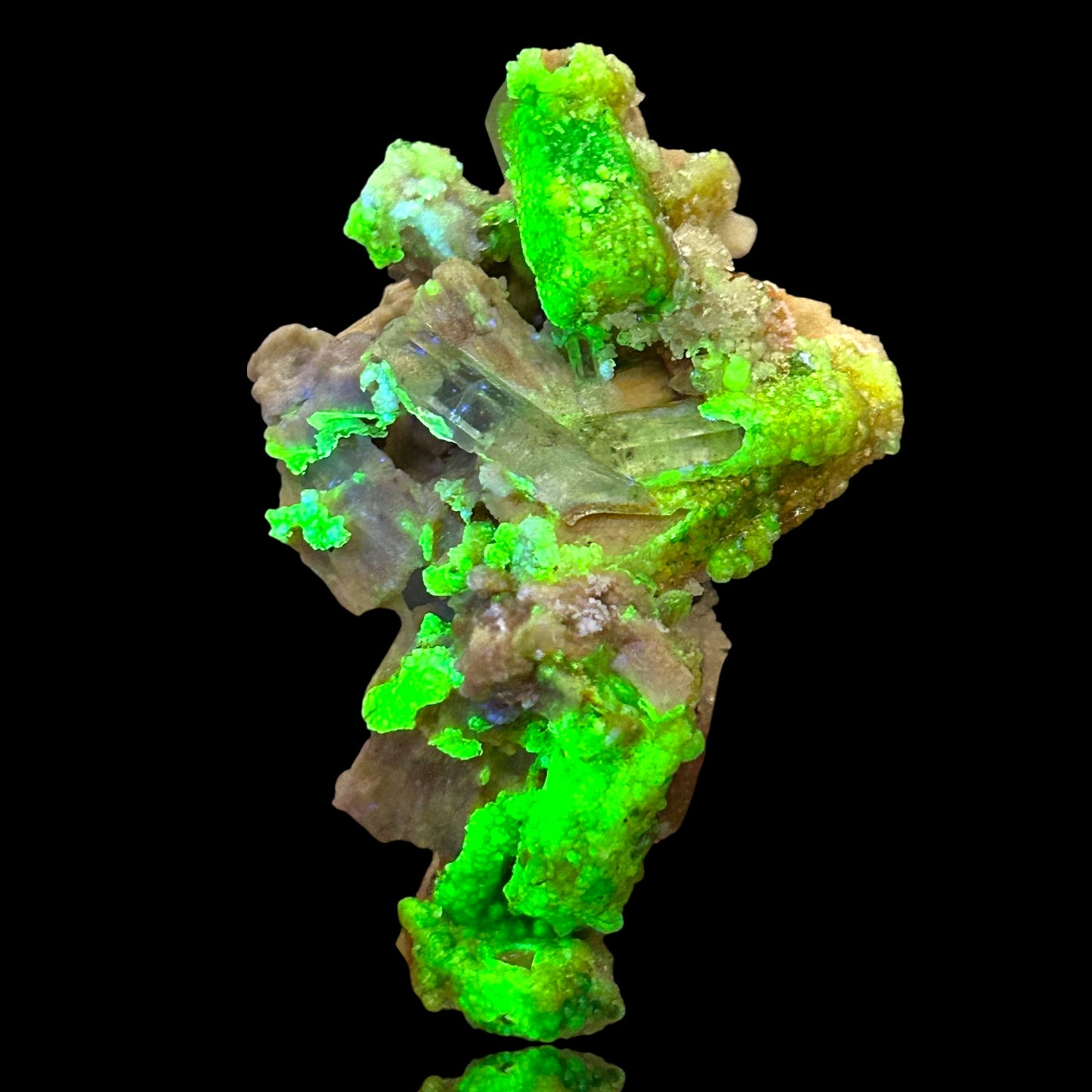 Hyalite, Aquamarine, Orthoclase - Erongo, Namibia
