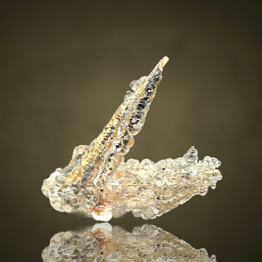 Hyalite on Rutile - Novo Horizonte, Brazil