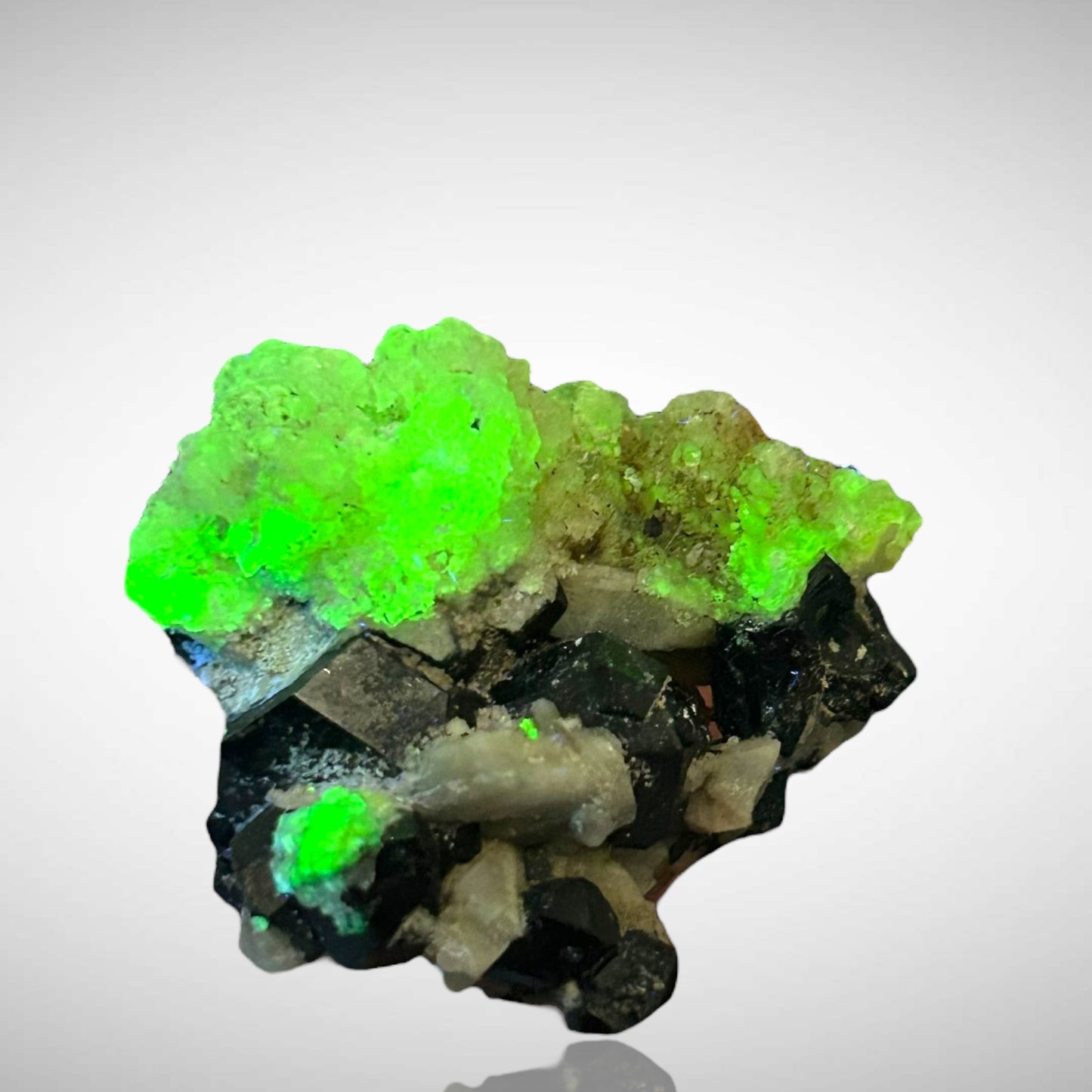 Hyalite on Schorl Tourmaline - Erongo, Namibia