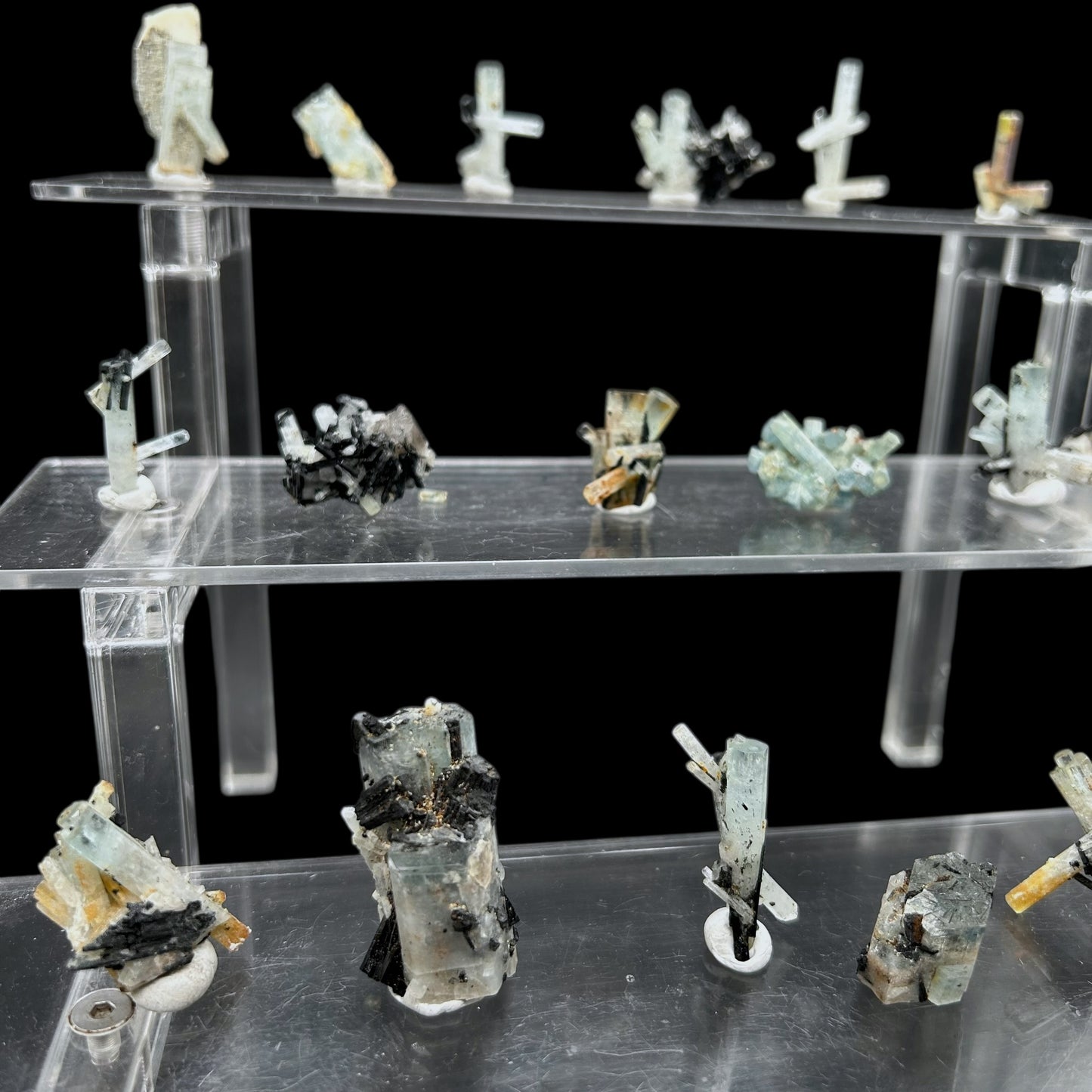 18x Aquamarine cluster - Erongo, Namibia