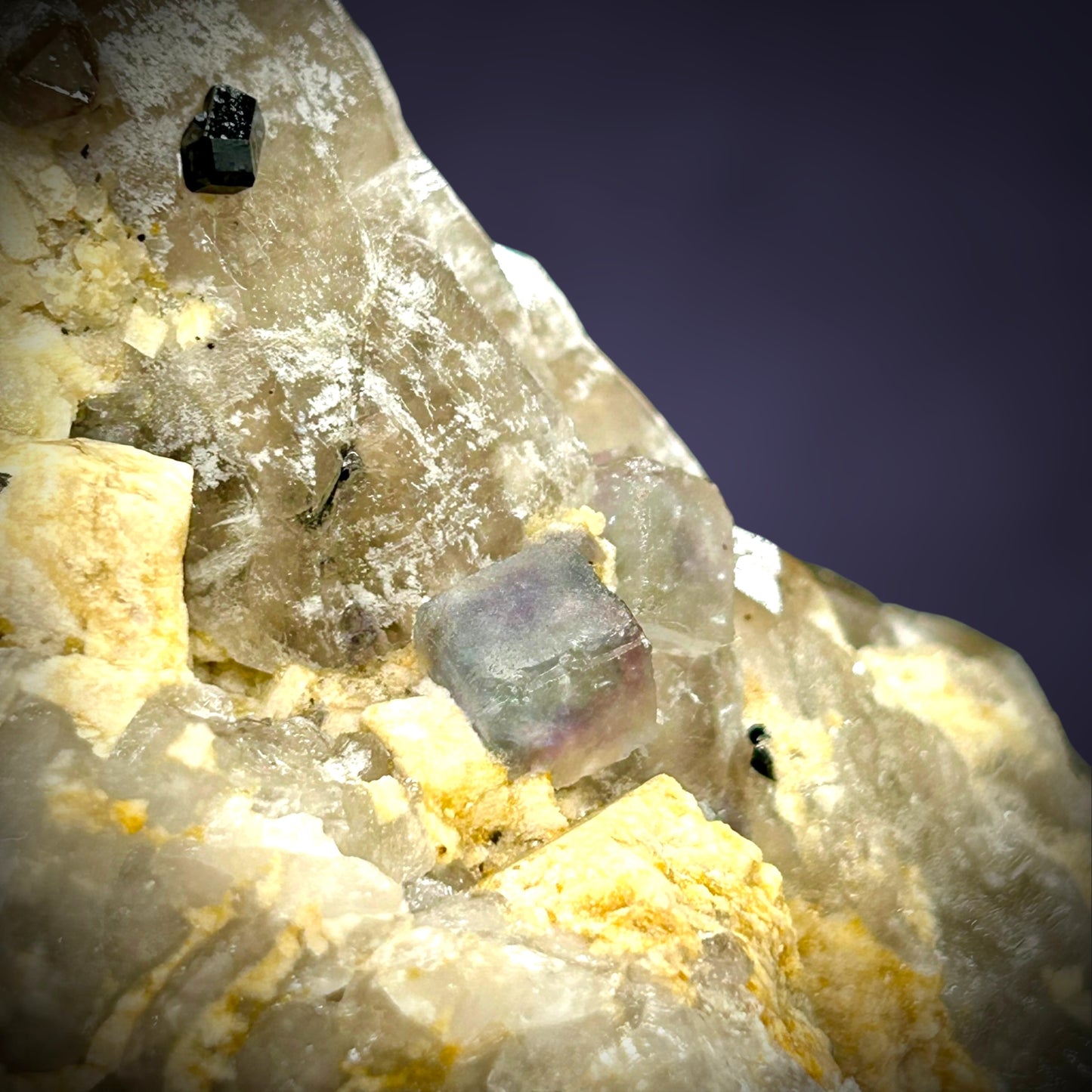 Fluorite, Quartz - Erongo, Namibia