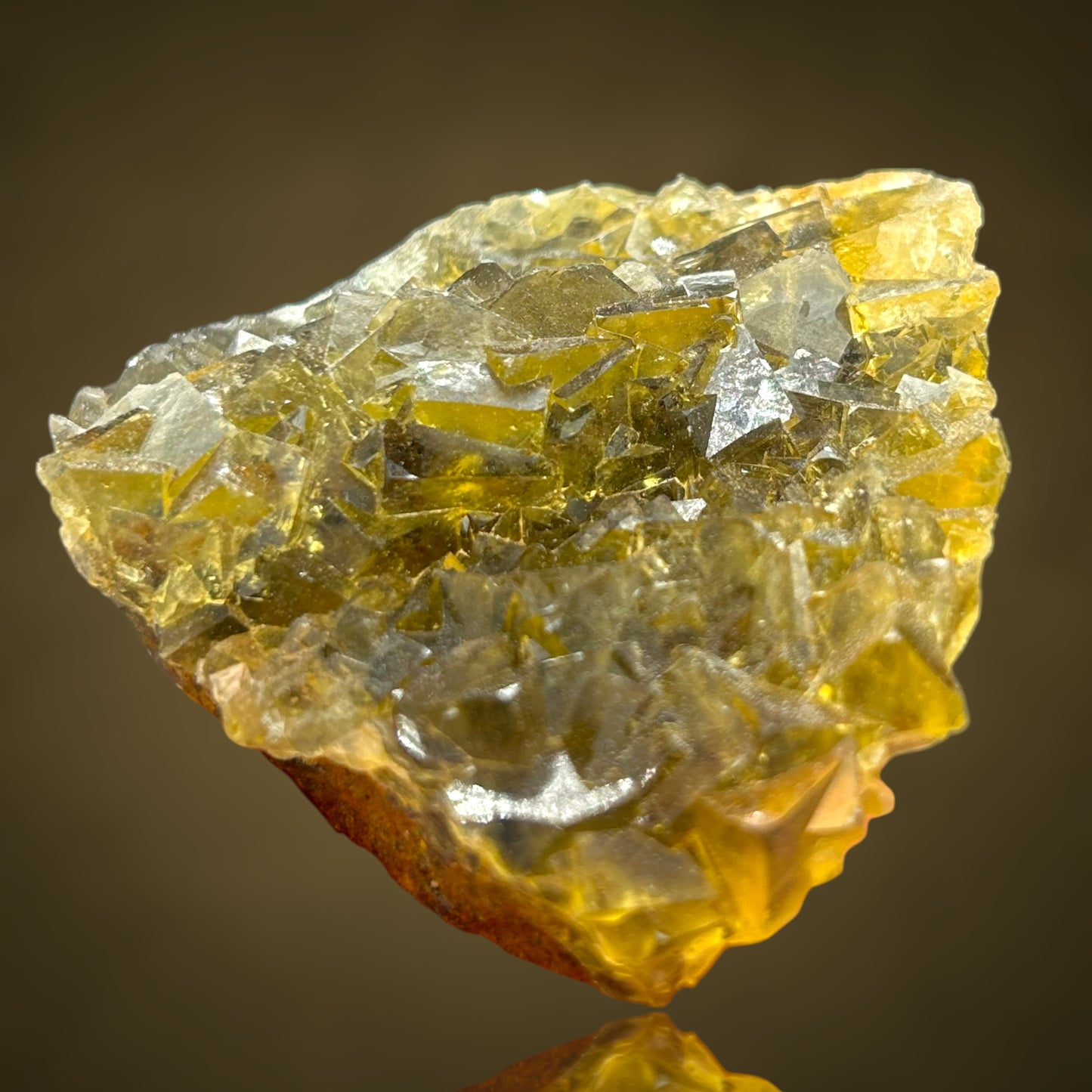 3 x Okorusu Fluorite - yellow/green/lila