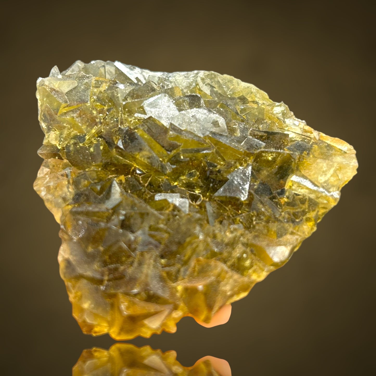 3 x Okorusu Fluorite - yellow/green/lila