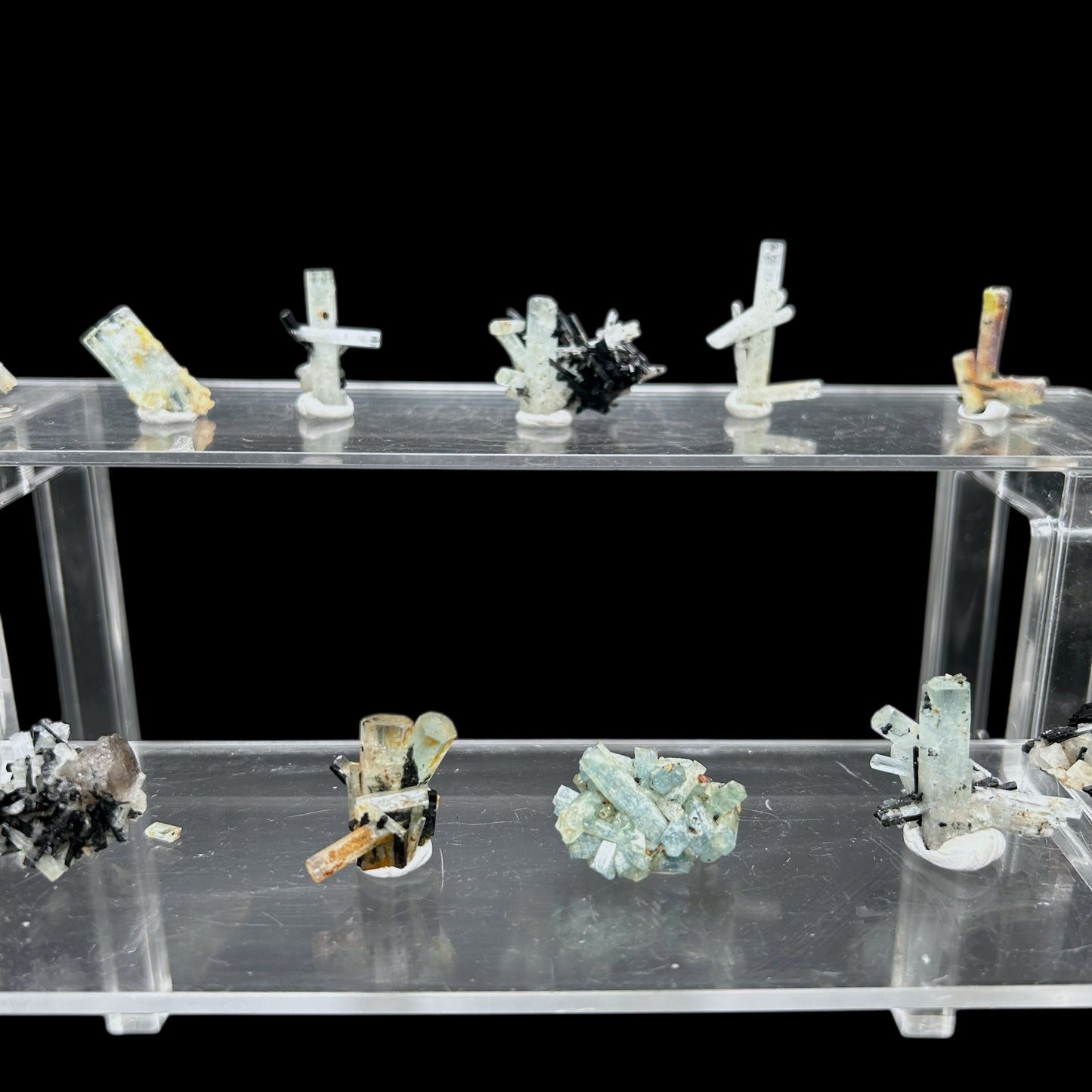 18x Aquamarine cluster - Erongo, Namibia