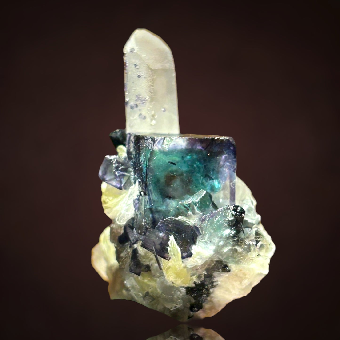 Fluorite, Quartz - Erongo, Namibia