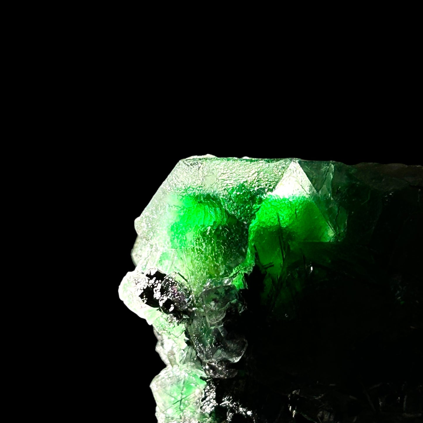 Phantom fluorite, Schorl Tourmaline - Erongo, Namibia