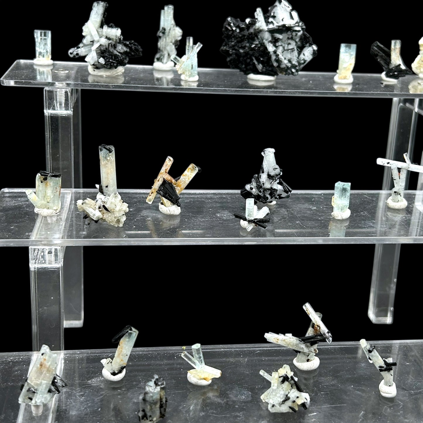 27x Aquamarine crystals and clusters - Erongo, Namibia