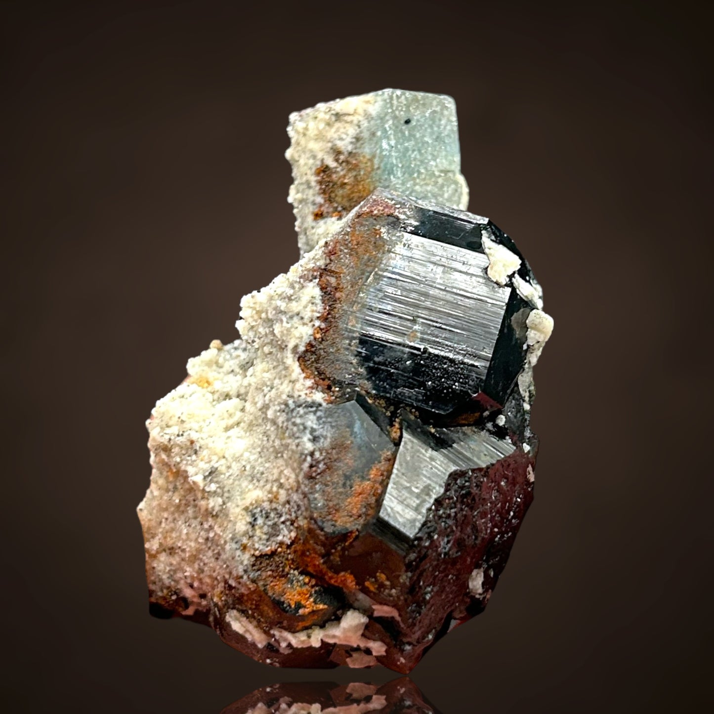 Aquamarine, Schorl, Hyalite - Erongo, Namibia