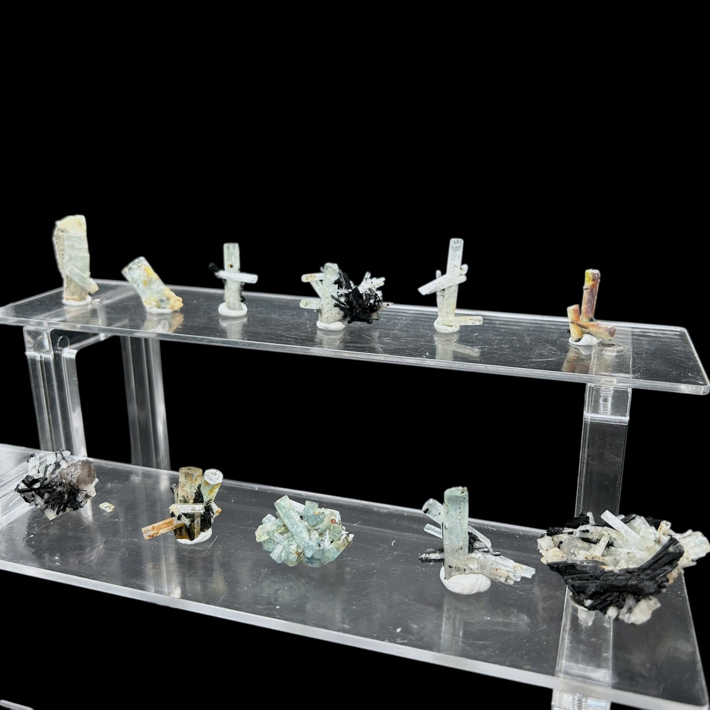 18x Aquamarine cluster - Erongo, Namibia