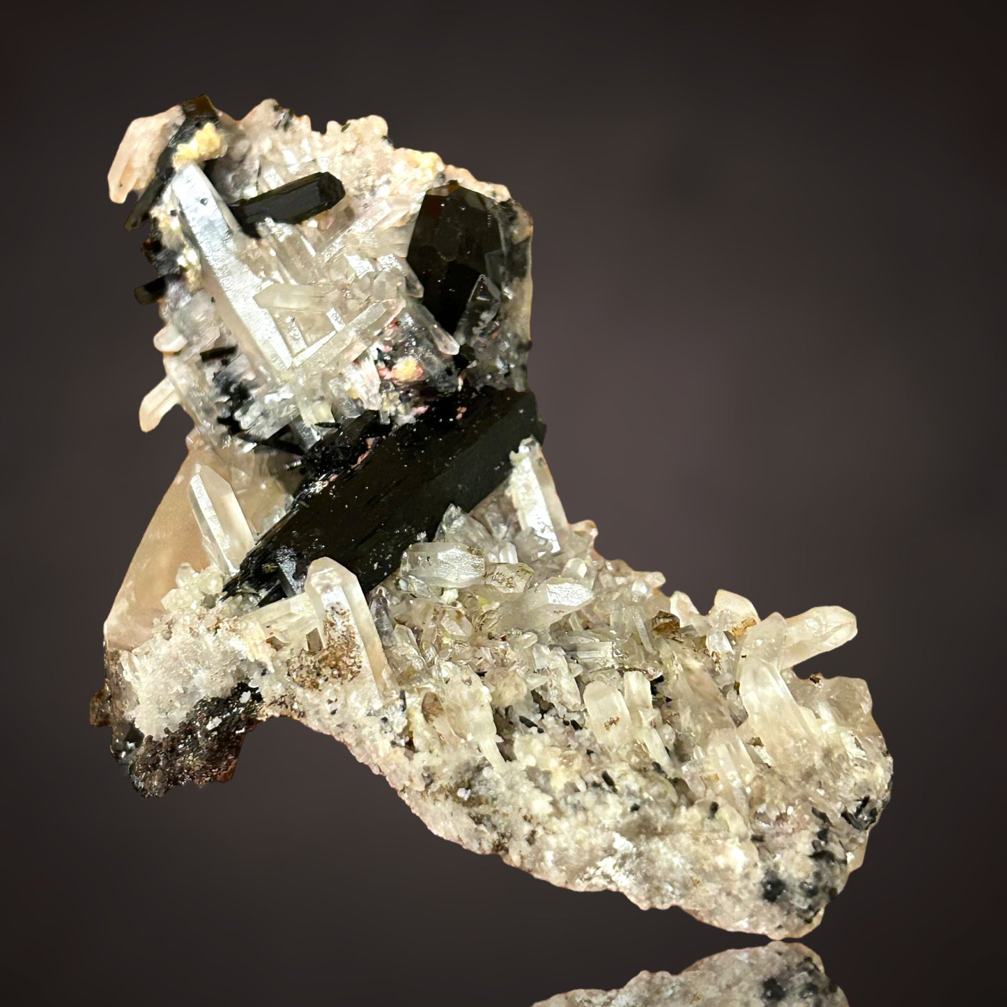 Lattice Quartz, Schorl Tourmaline - Erongo, Namibia