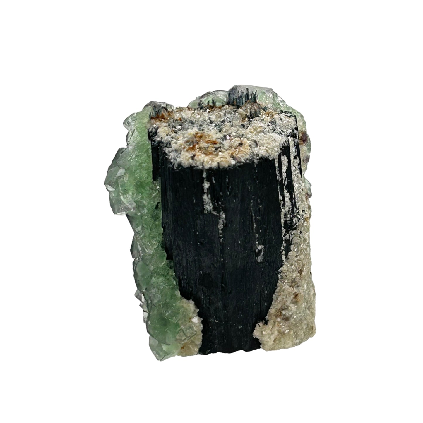 Fluorite on Schorl Tourmaline - Erongo, Namibia