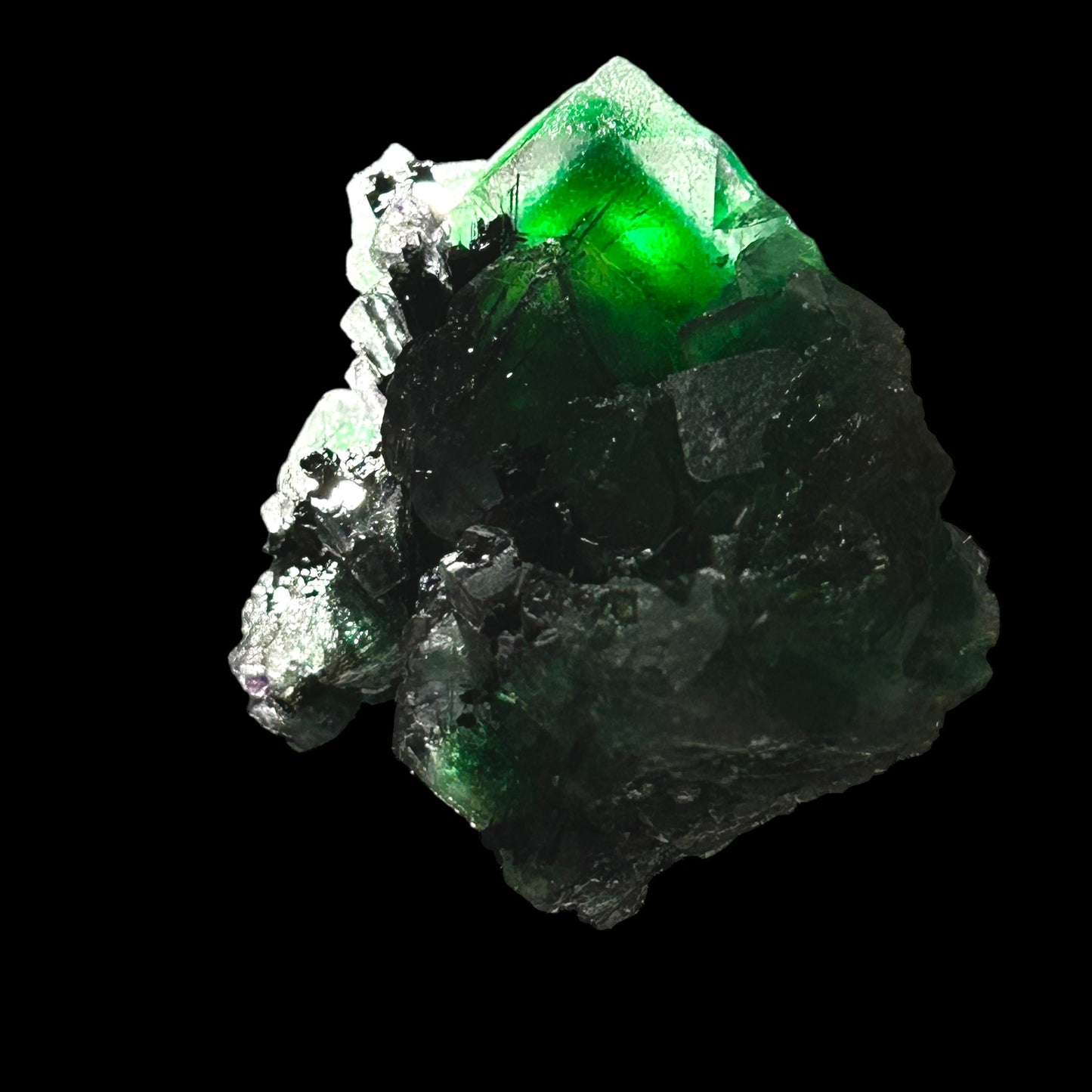 Phantom fluorite, Schorl Tourmaline - Erongo, Namibia