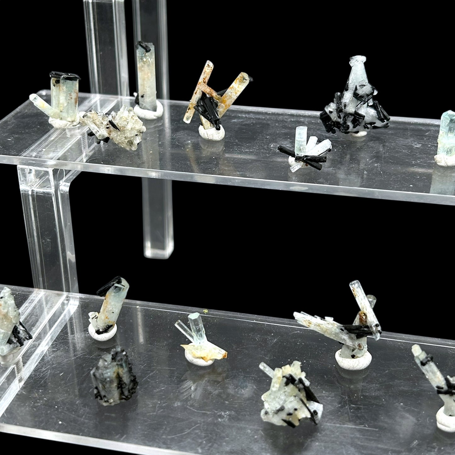27x Aquamarine crystals and clusters - Erongo, Namibia