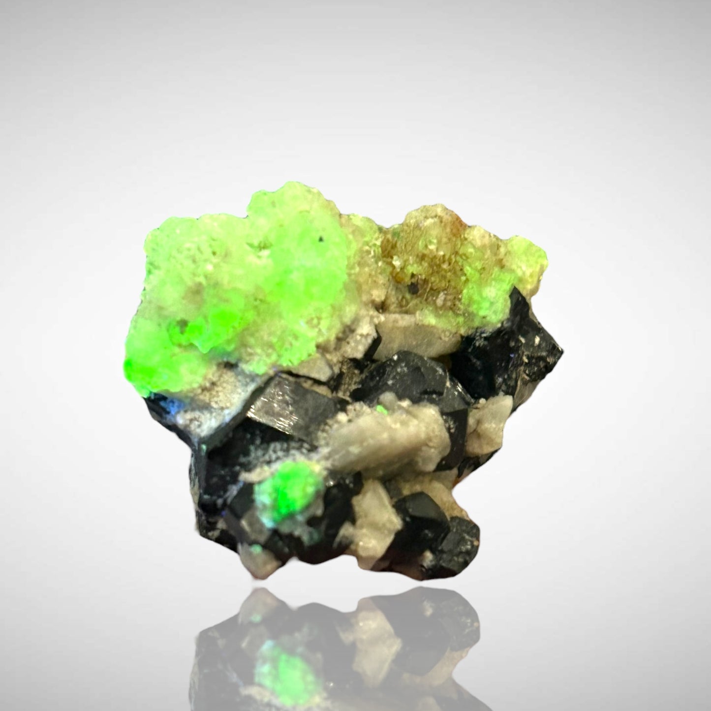 Hyalite on Schorl Tourmaline - Erongo, Namibia