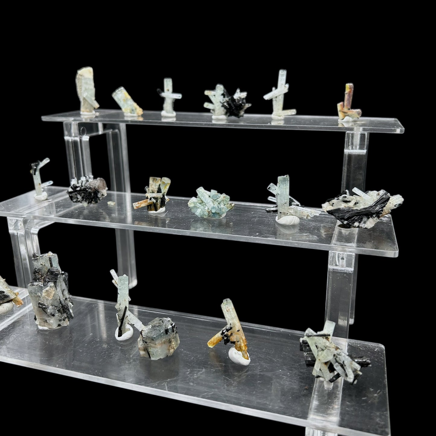 18x Aquamarine cluster - Erongo, Namibia