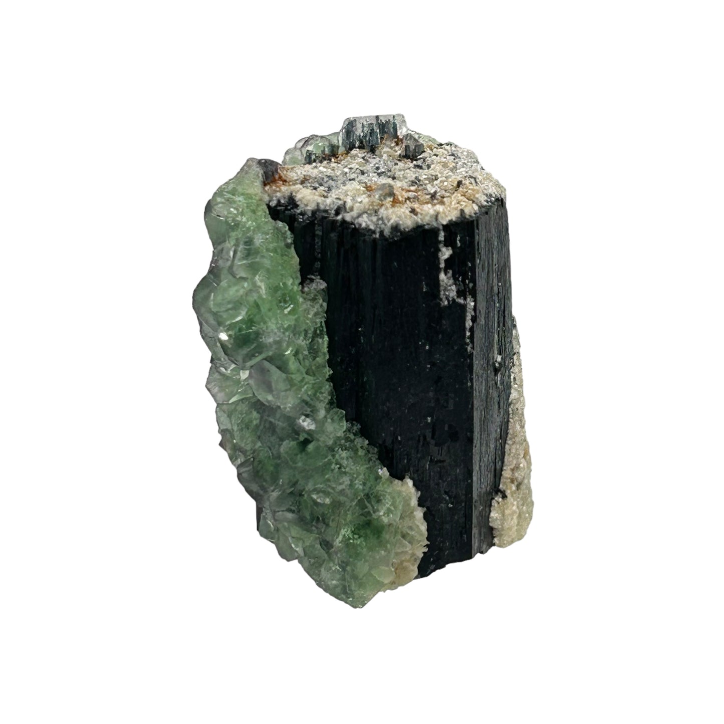 Fluorite on Schorl Tourmaline - Erongo, Namibia