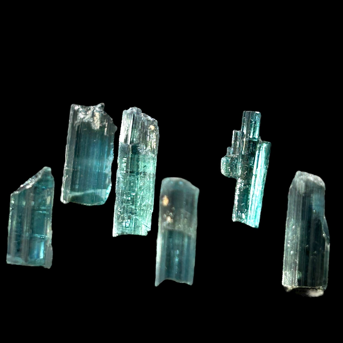 14 x Indigolith xx/Indicolite - Rubicon mine, Karibib, Namibia