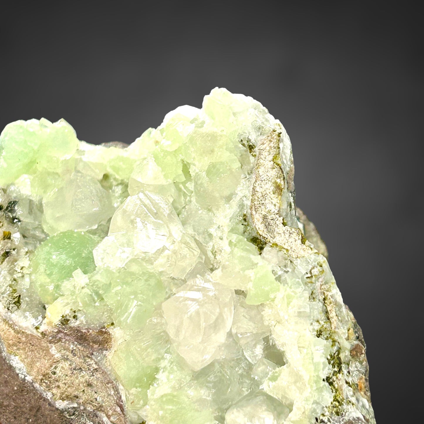 Prehnite, Calcite, Pumpellyite - Tafelkop, Namibia