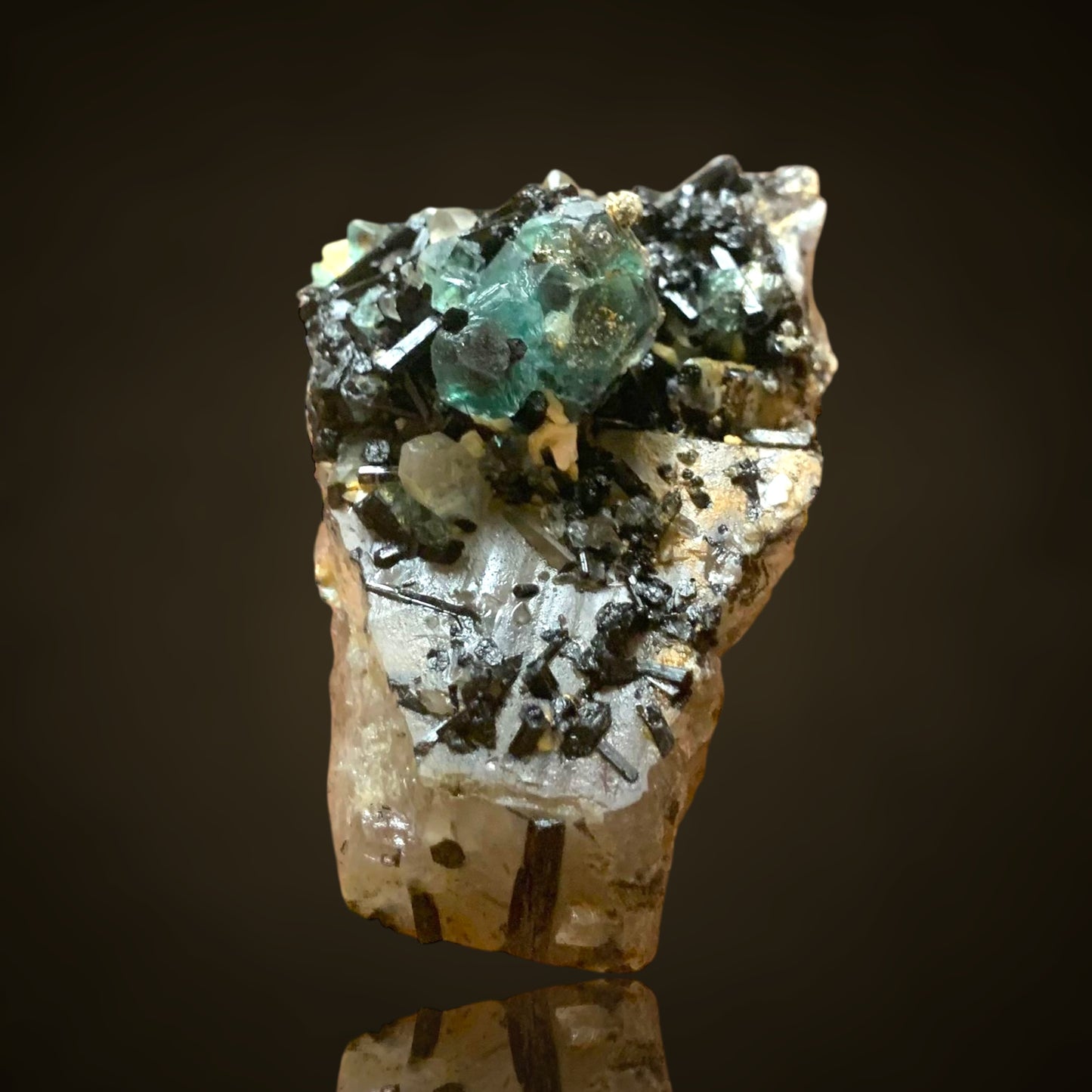 Fluorite, Schorl, Smoky Quartz - Erongo, Namibia