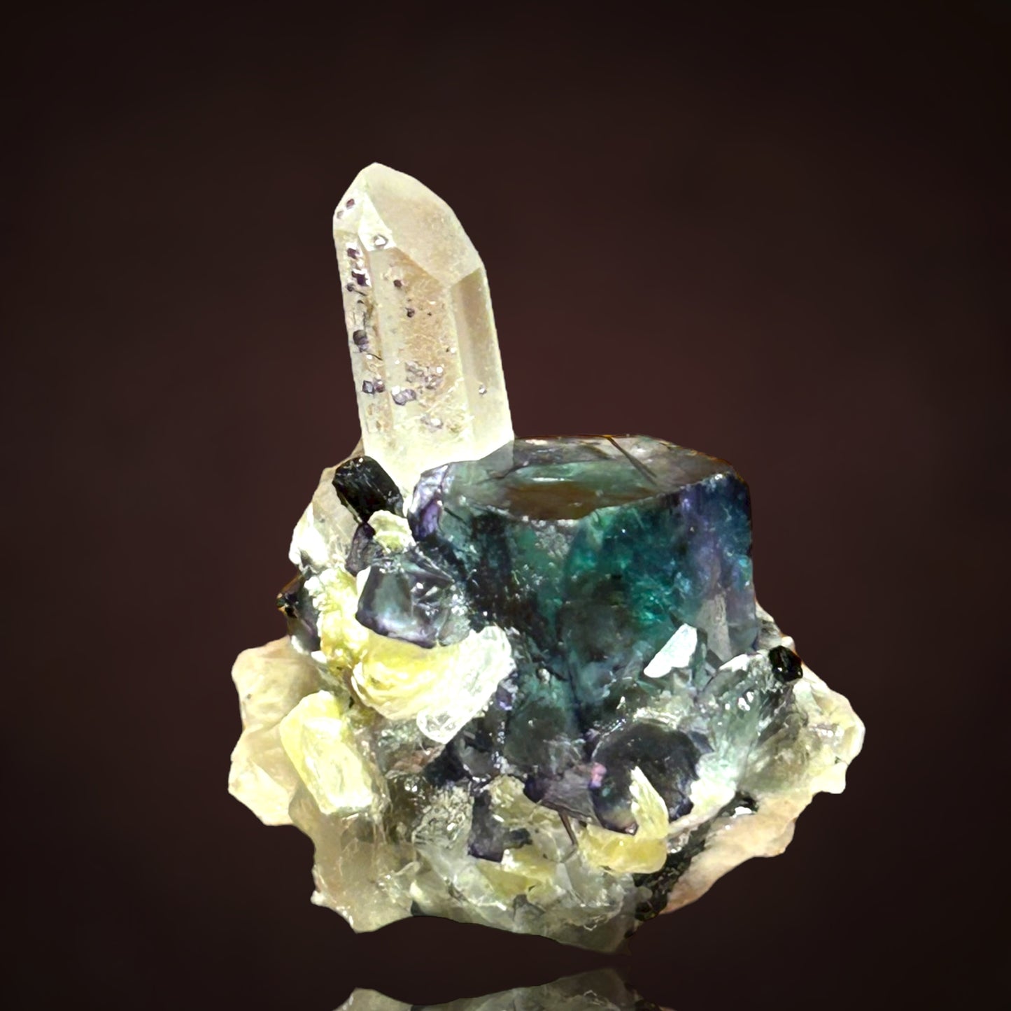 Fluorite, Quartz - Erongo, Namibia