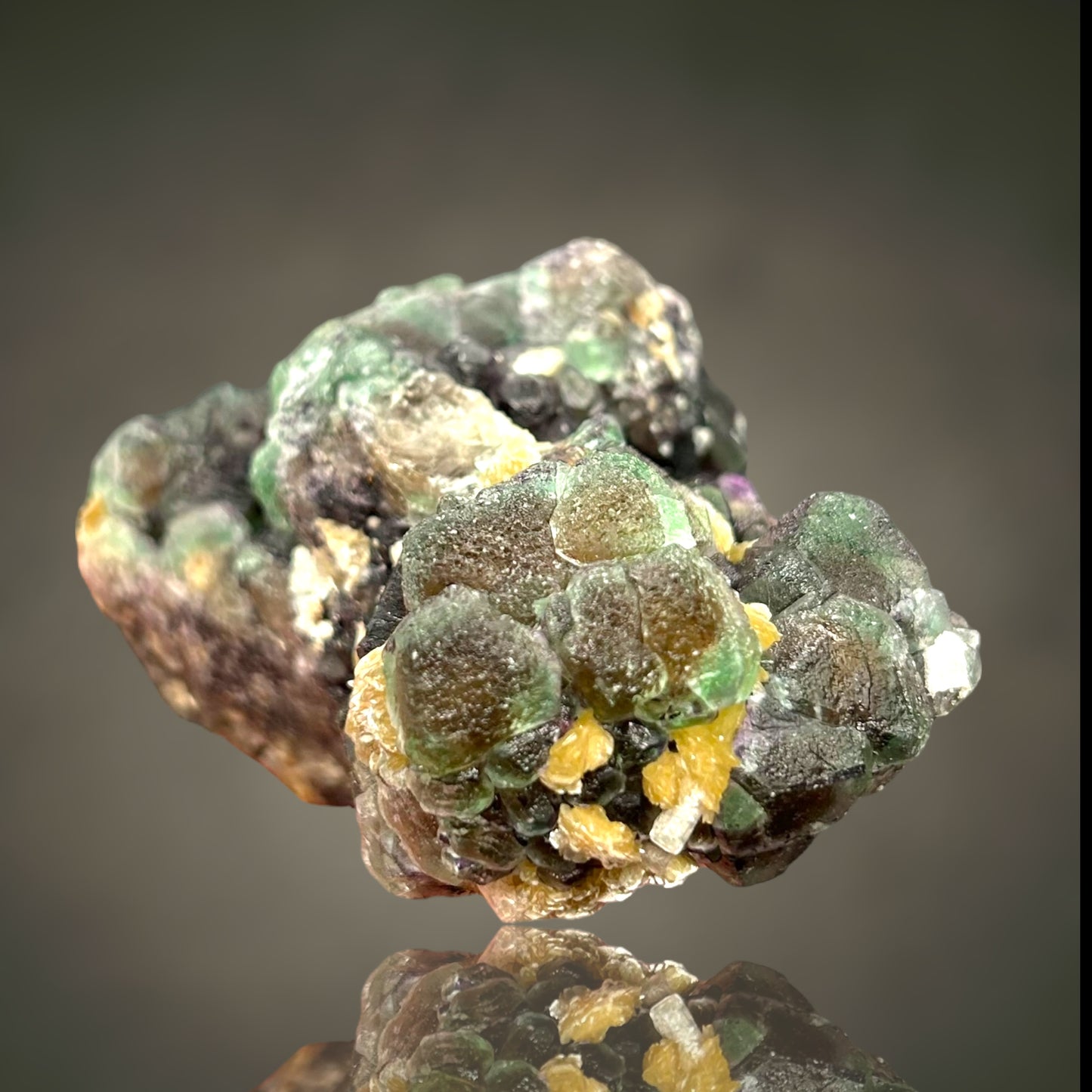 Fluorite, Zinnwaldite, Hyalite - Erongo, Namibia