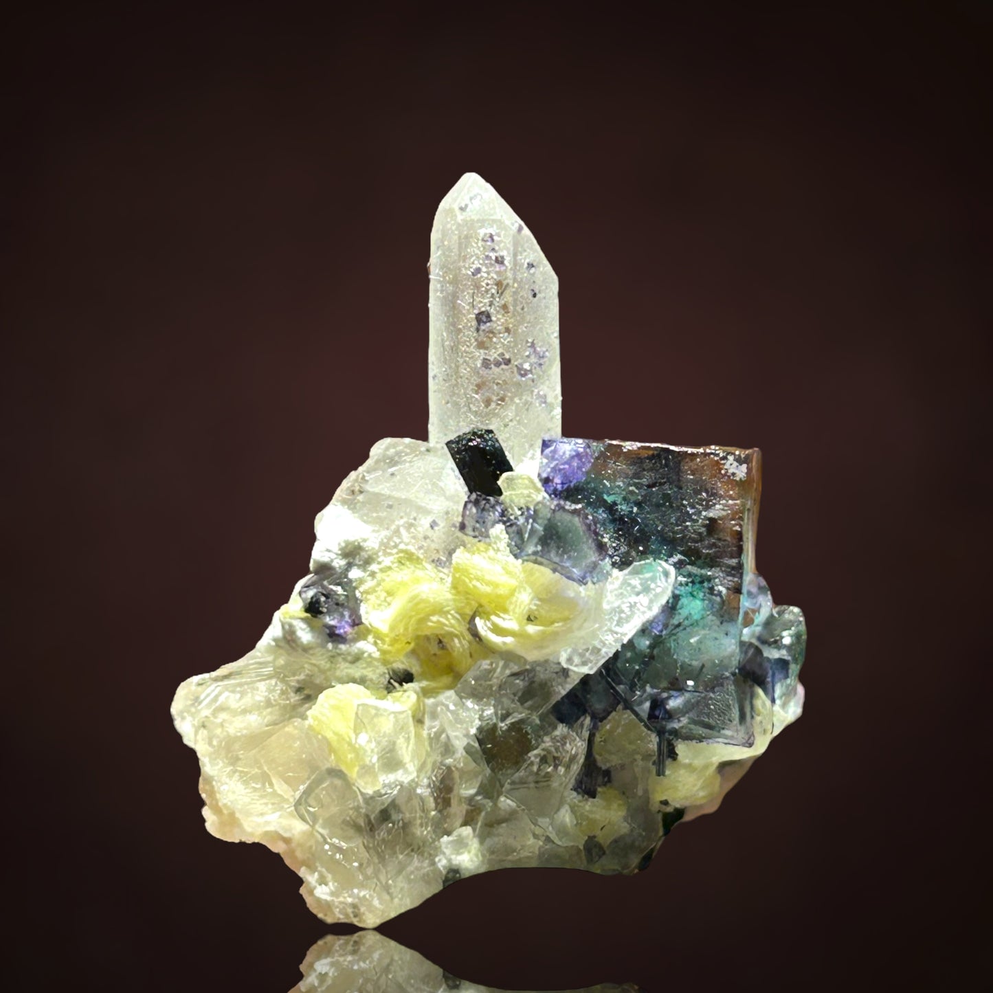 Fluorite, Quartz - Erongo, Namibia