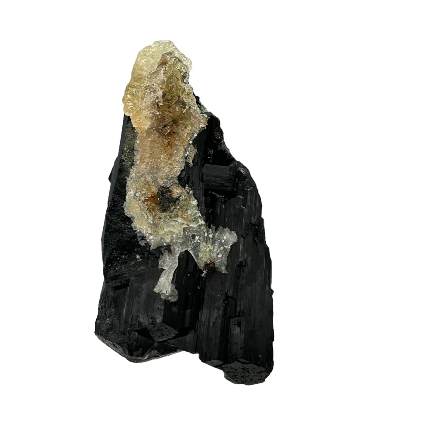 Hyalite on Schorl Tourmaline - Erongo, Namibia