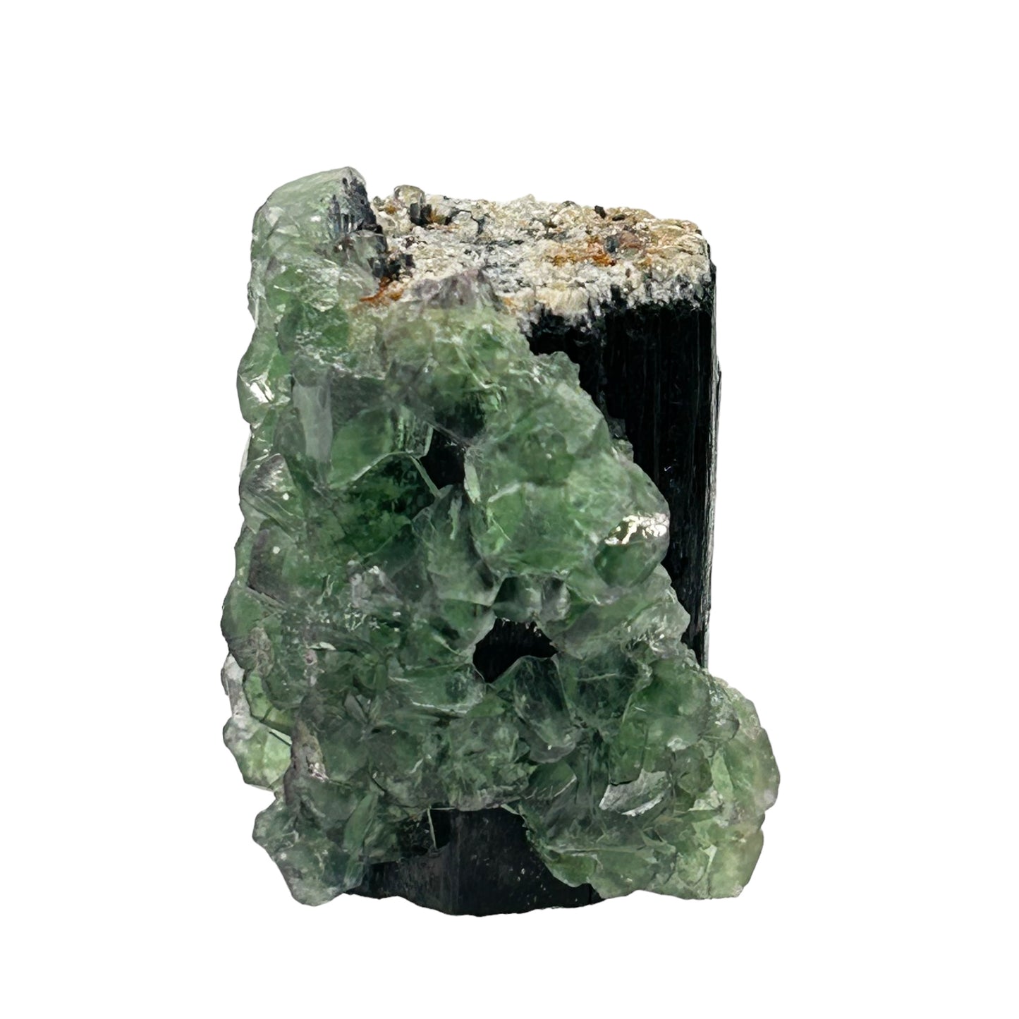 Fluorite on Schorl Tourmaline - Erongo, Namibia