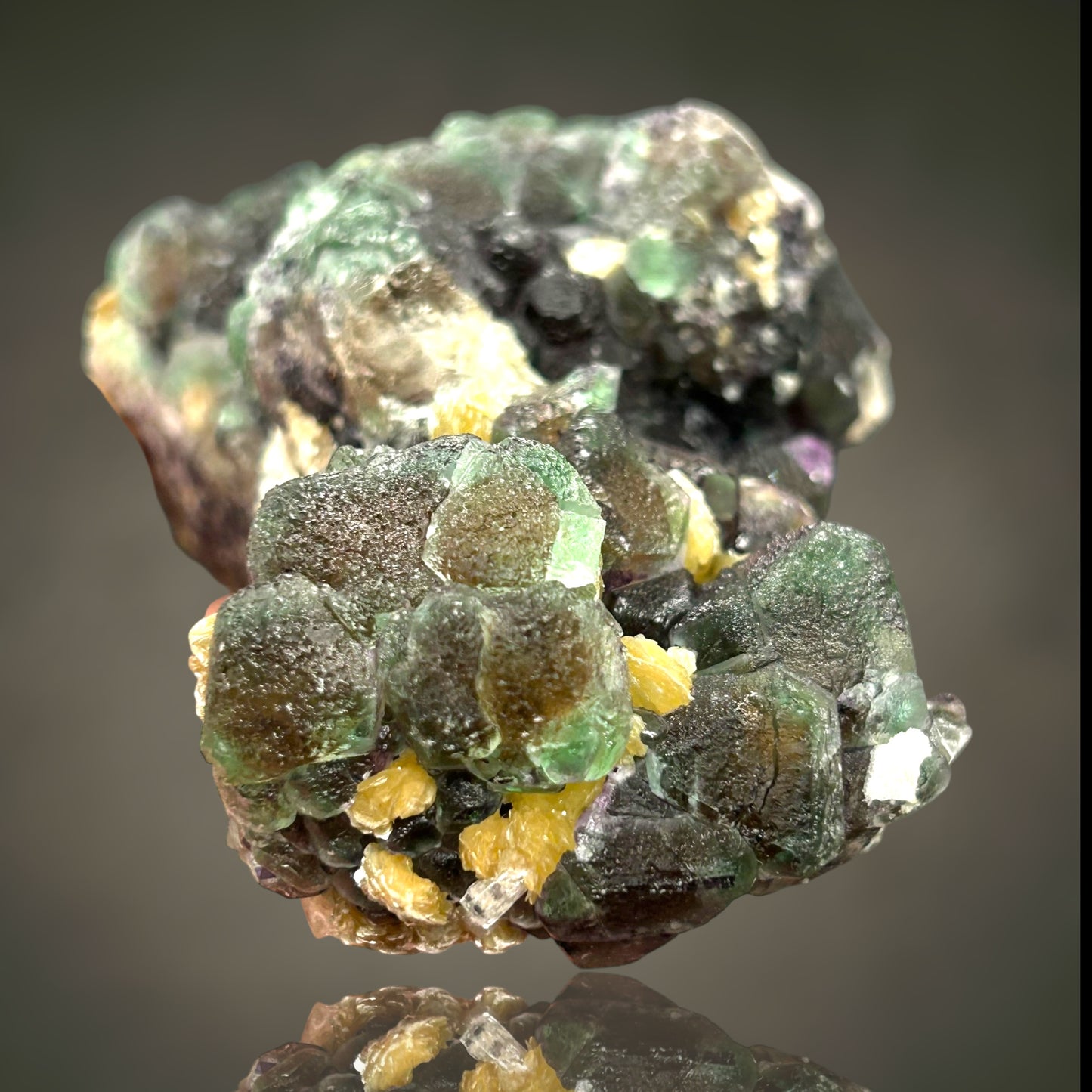 Fluorite, Zinnwaldite, Hyalite - Erongo, Namibia